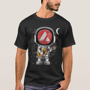 Astronaut Guitar Avalanche AVAX Coin To The Moon C T-Shirt