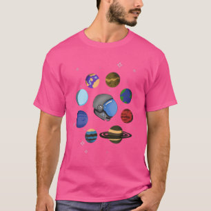 Astronaut Head Planets T-Shirt