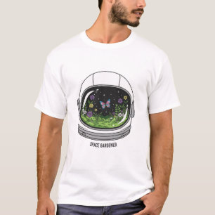 Astronaut Helmet Garden T-Shirt Space Garden Ill