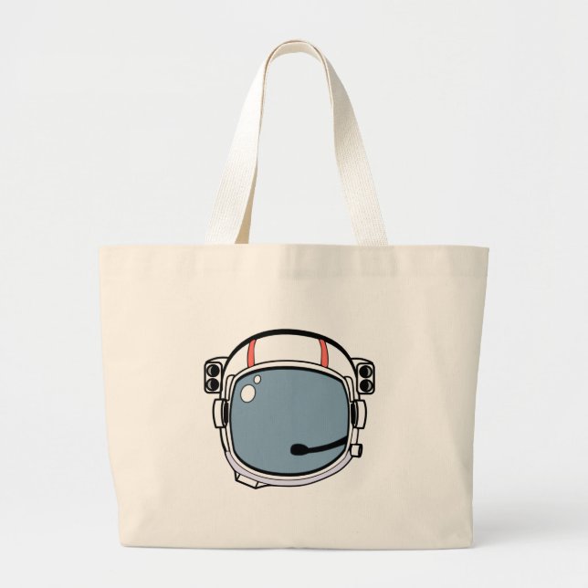 Astronaut Helmet Large Tote Bag (Front)