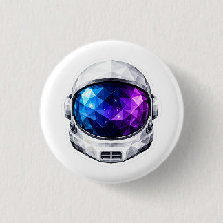 Astronaut Helmet Sticker 3 Cm Round Badge