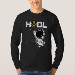 Astronaut HODL Binance BNB Coin To The Moon Crypto T-Shirt