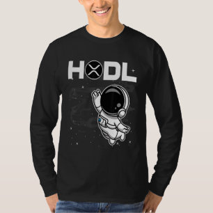 Astronaut Hodl Ripple Xrp Coin To The Moon Crypto  T-Shirt