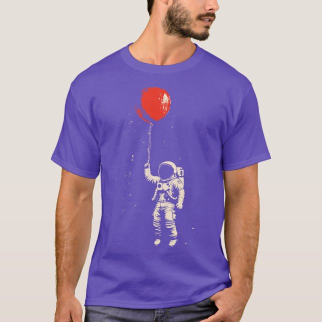 astronaut hold balloon T-Shirt (Front)