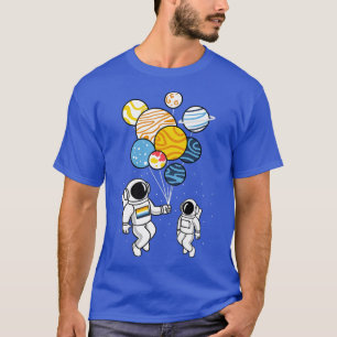 Astronaut Holding Aroace Balloons T-Shirt