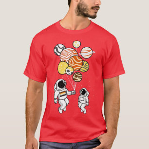 Astronaut Holding Gay Bear Balloons  T-Shirt
