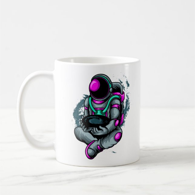 Astronaut Holding The Black Hole Coffee Mug (Left)