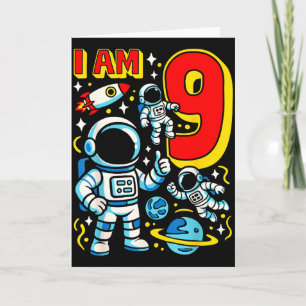 Astronaut I Am 9 Years Old Birthday Boy 10th Outer Card