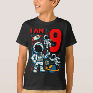 Astronaut I Am 9 Years Old Birthday Boy 10th Outer T-Shirt