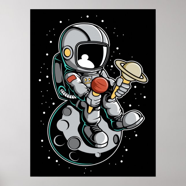 Astronaut Ice Cream Party  Poster (Front)