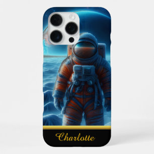 Astronaut in a space suit earth behind him iPhone 16 pro max case