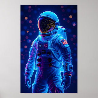 Astronaut In Deep Space Poster