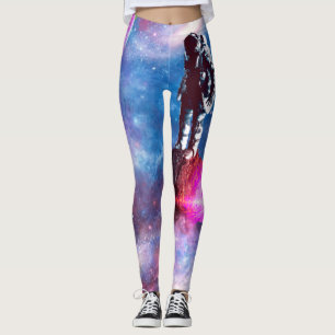 Astronaut in Galaxy Leggings