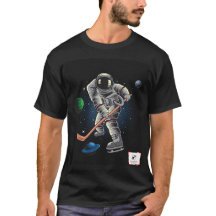 Astronaut in hockey gear design