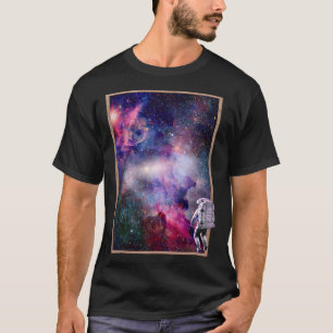 Astronaut In Outer Space Galactic Science Fiction T-Shirt