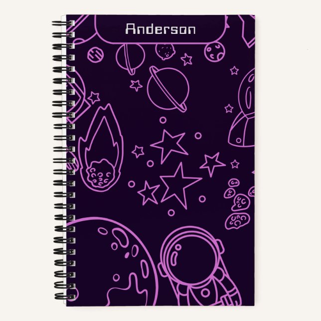 Astronaut In Outer Space  Notebook (Front)