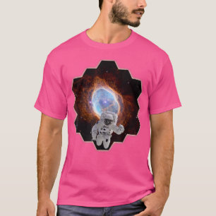 Astronaut in Southern Ring Nebula Webb Space Teles T-Shirt