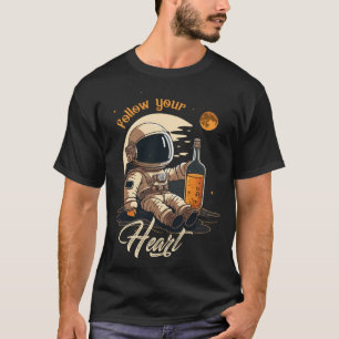 Astronaut in space follow your heart T-Shirt