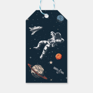 ASTRONAUT IN SPACE GIFT TAGS