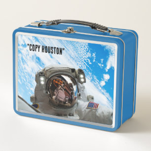 Astronaut in Space Metal Lunch Box