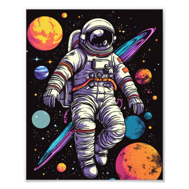 Astronaut In Space Photo Print (Front)