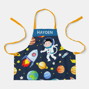Astronaut in Space Planets Rockets Personalised Apron