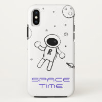 Astronaut In Space - Sketched Art in Black & White