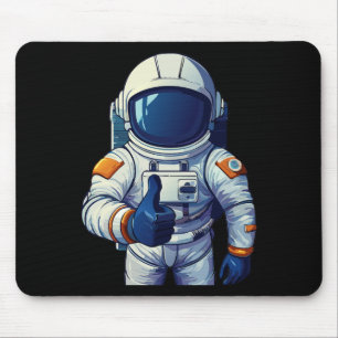 astronaut in space suit showing thumb up  mouse mat