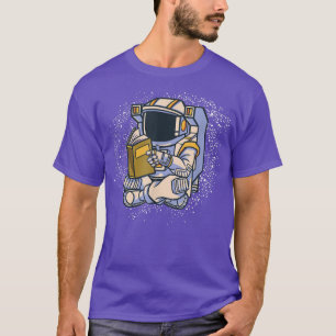 Astronaut in Space with a good Read stars and Plan T-Shirt