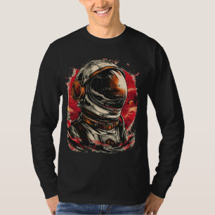 astronaut in space with planets in galaxies jupite T-Shirt
