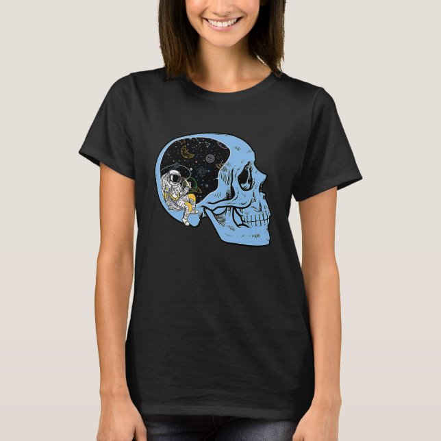 Astronaut in the Space Chill Out with Beer Galaxy  T-Shirt (Front)