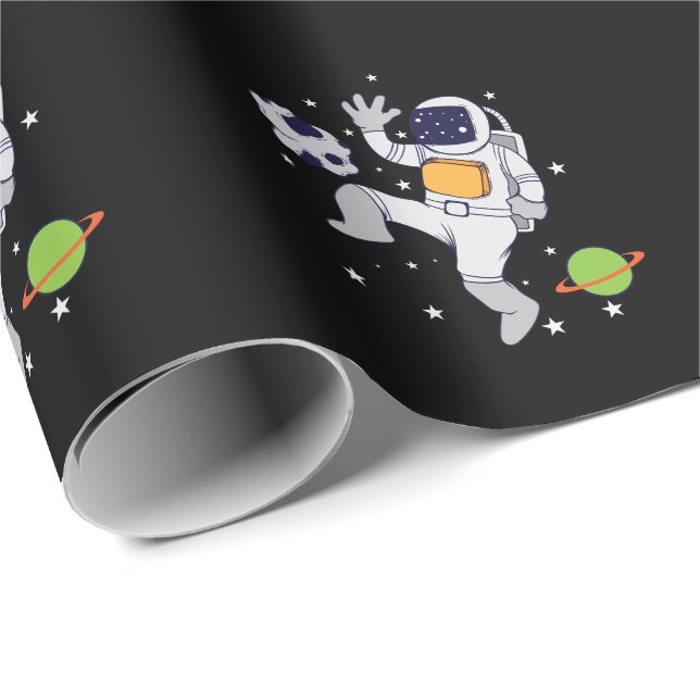 astronaut in the universe wrapping paper (Roll Corner)