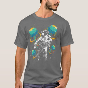 Astronaut Jellyfish Space Ship Universe Galay Plan T-Shirt