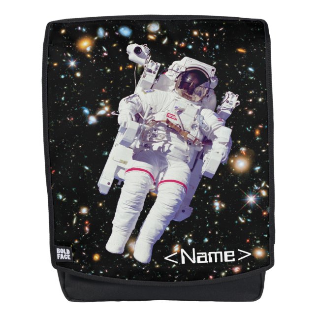 Astronaut Jetpack Spacewalk Earth Orbit Photo Backpack (Front)