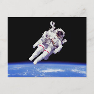 Astronaut Jetpack Spacewalk Earth Orbit Photo Postcard