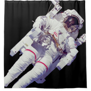Astronaut Jetpack Spacewalk Earth Orbit Photo Shower Curtain