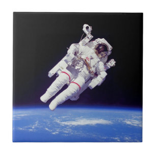 Astronaut Jetpack Spacewalk Earth Orbit Photo Tile