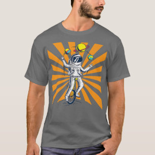 Astronaut Juggling Planets Unicycle T-Shirt