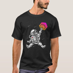 Astronaut Jump HEX Coin To The Moon Crypto Token W T-Shirt