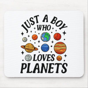 Astronaut Just A Boy Who Loves Planets Solar Syste Mouse Mat