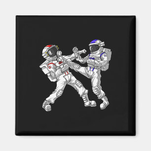 Astronaut Karate Muay Thai Martial Arts Kickboxing Magnet