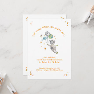 Astronaut Kids Birthday Invitation | Space Party