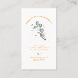 Astronaut Kids Birthday Invitation | Space Party