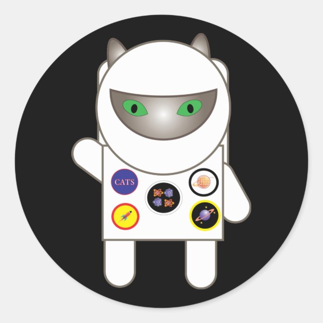 Astronaut Kitty Sticker (Front)