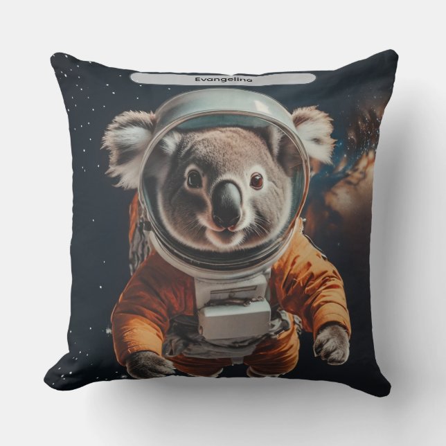 Astronaut Koala Space Surreal Animal Custom Cushion (Front)