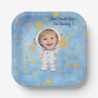 Astronaut Little Star Birthday Party Plate