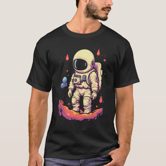 Astronaut  Lo fi Space Graphic T-Shirt (Front)