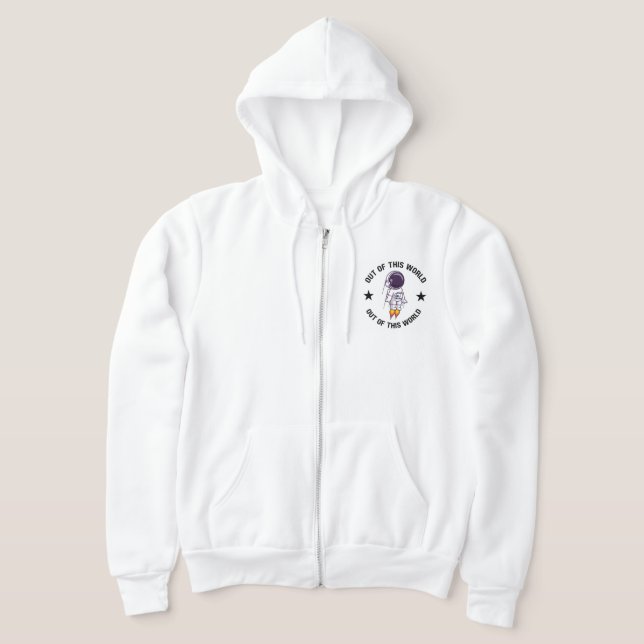 Astronaut logo jacket Out Of This World Devi Co. Hoodie (Laydown)