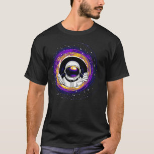 Astronaut Looking From A Blackhole T-Shirt