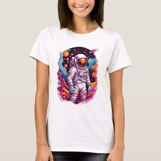 Astronaut lost in galaxy T-Shirt (Front)